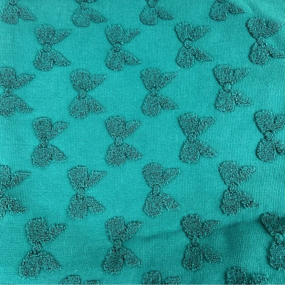 Bella Lux Bathroom Towel Set Christmas Collection Green Bows Cotton Set of 4 NEW